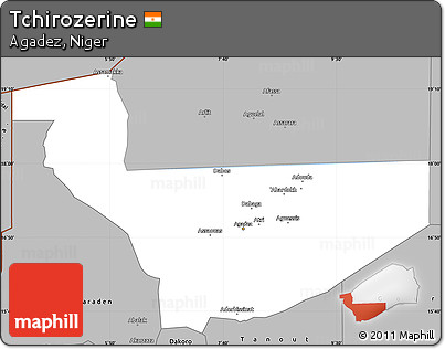 Gray Simple Map of Tchirozerine