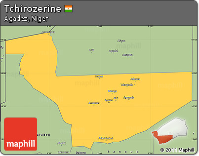 Savanna Style Simple Map of Tchirozerine