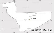Silver Style Simple Map of Tchirozerine, cropped outside
