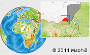 Physical Location Map of Maine-Sorda, highlighted country, highlighted parent region