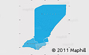 Political Shades Map of Diffa, cropped outside