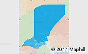 Political Shades Map of Diffa, lighten