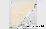 Satellite 3D Map of Nguigmi, desaturated