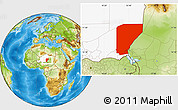 Physical Location Map of Nguigmi, highlighted country
