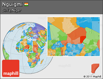 Political Location Map of Nguigmi, within the entire country