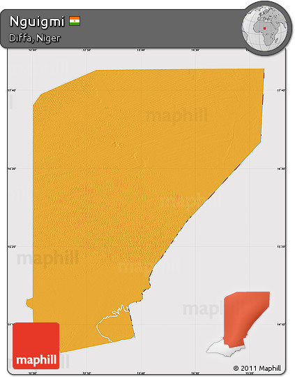 Political Map of Nguigmi, cropped outside