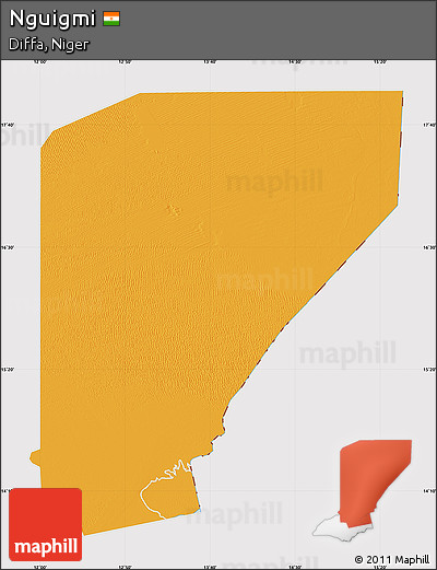 Political Map of Nguigmi, cropped outside