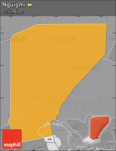 Political Map of Nguigmi, desaturated