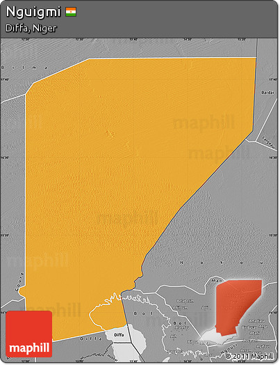 Political Map of Nguigmi, desaturated