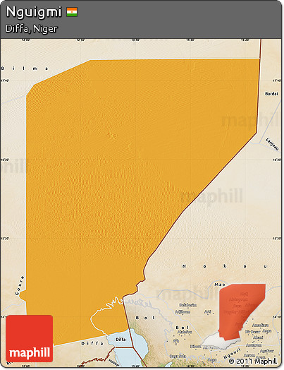Political Map of Nguigmi, satellite outside