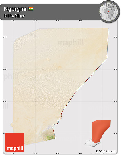 Satellite Map of Nguigmi, cropped outside