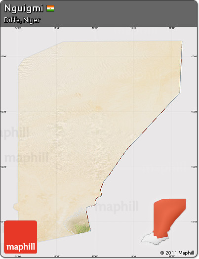 Satellite Map of Nguigmi, cropped outside