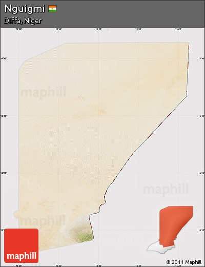 Satellite Map of Nguigmi, cropped outside