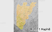Satellite 3D Map of Dosso Canton, desaturated