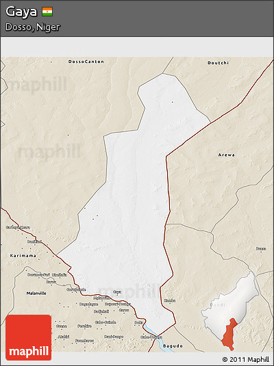 Classic Style 3D Map of Gaya