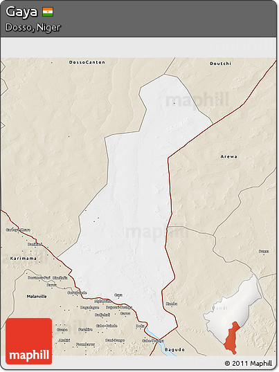 Classic Style 3D Map of Gaya