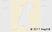 Classic Style 3D Map of Gaya, single color outside