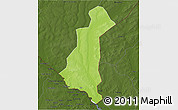 Physical 3D Map of Gaya, darken