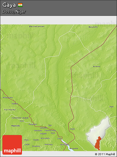 Physical 3D Map of Gaya