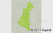 Physical 3D Map of Gaya, lighten, semi-desaturated
