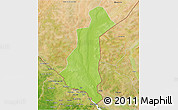 Physical 3D Map of Gaya, satellite outside