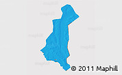 Political 3D Map of Gaya, cropped outside