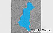 Political 3D Map of Gaya, desaturated