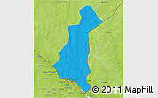 Political 3D Map of Gaya, physical outside