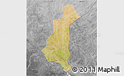 Satellite 3D Map of Gaya, desaturated