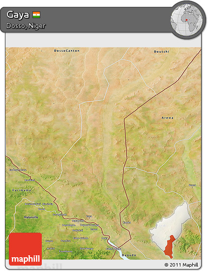 Satellite 3D Map of Gaya