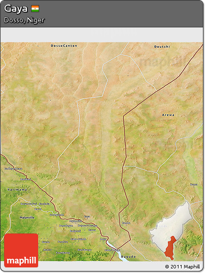 Satellite 3D Map of Gaya