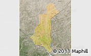Satellite 3D Map of Gaya, semi-desaturated