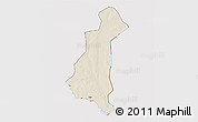 Shaded Relief 3D Map of Gaya, cropped outside