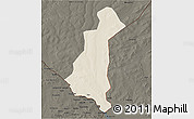 Shaded Relief 3D Map of Gaya, darken