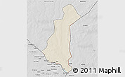Shaded Relief 3D Map of Gaya, desaturated