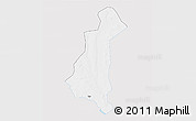 Silver Style 3D Map of Gaya, single color outside
