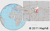 Gray Location Map of Gaya, highlighted parent region