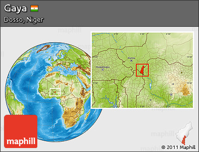 Physical Location Map of Gaya
