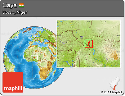 Physical Location Map of Gaya