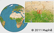 Satellite Location Map of Gaya