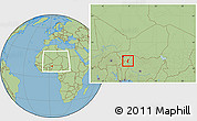 Savanna Style Location Map of Gaya, within the entire country