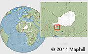 Savanna Style Location Map of Gaya, highlighted country, highlighted parent region, within the entire country, hill shading