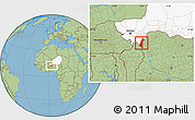 Savanna Style Location Map of Gaya, highlighted country