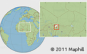 Savanna Style Location Map of Gaya, highlighted parent region, within the entire country