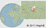 Savanna Style Location Map of Gaya, highlighted parent region, hill shading