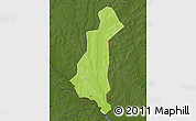 Physical Map of Gaya, darken