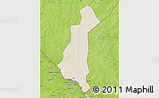 Shaded Relief Map of Gaya, physical outside