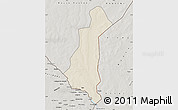 Shaded Relief Map of Gaya, semi-desaturated