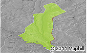 Physical Panoramic Map of Gaya, desaturated