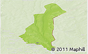 Physical Panoramic Map of Gaya, lighten
